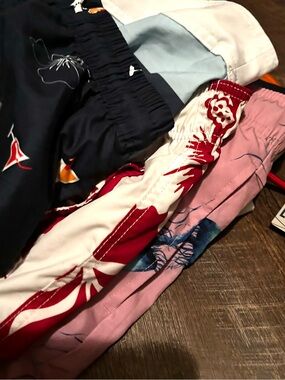 Men’s Swim Shorts Bundle - Red, Pink, Navy Black,